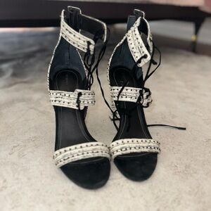 Kendall & Kylie Black and Cream Heels